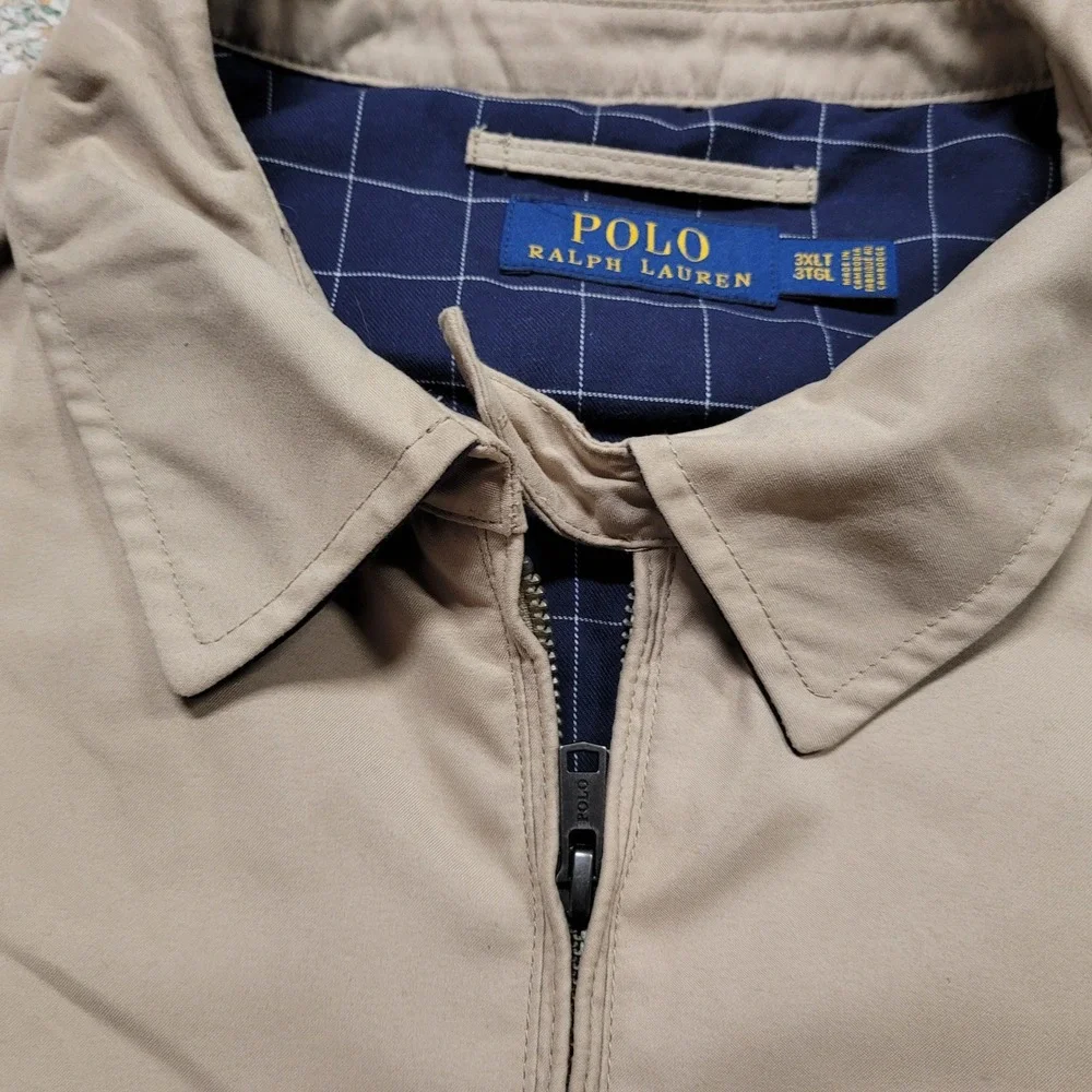 Polo Ralph Lauren Mens 3XLT Tan Beige Bi-Swing Jacket Windbreaker Big and Tall‎
